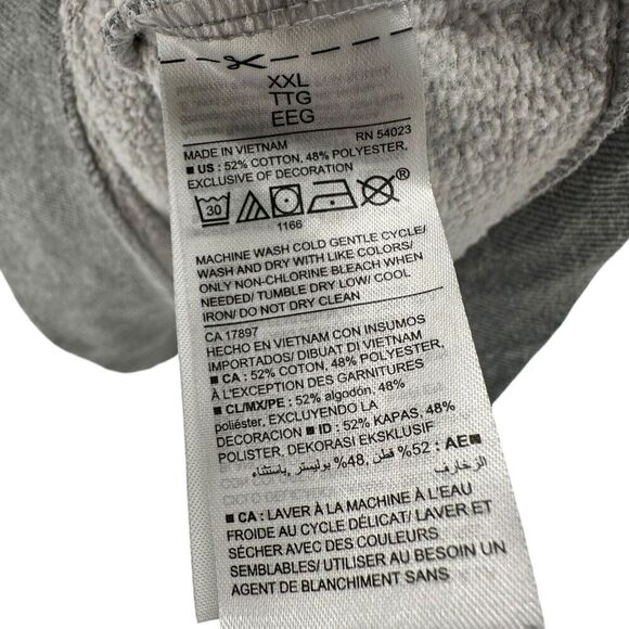 Old Navy Sweatshirt Bon Voyage Size XXL Gray Travel Top Cozy Lounge Cruise Vacay - Picture 5 of 6